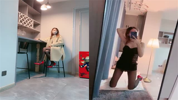高跟黑丝苗条母狗发骚自慰,湿穴诱惑勾引狼友狠操!